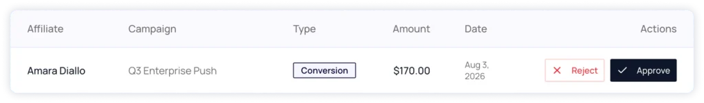 Affiliate Row